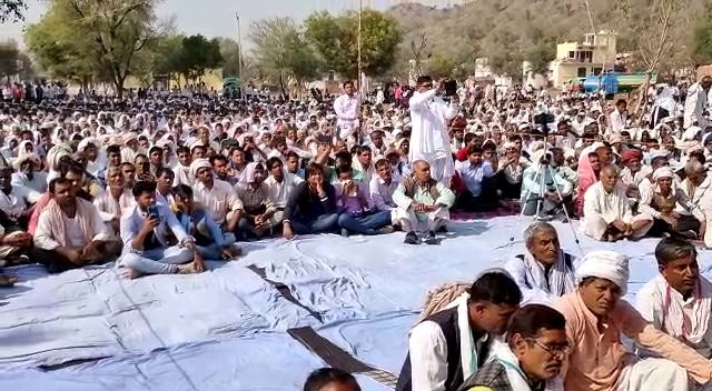 Farmer leader Rakesh Tikait,  Kisan Mahapanchayat in Rajasthan