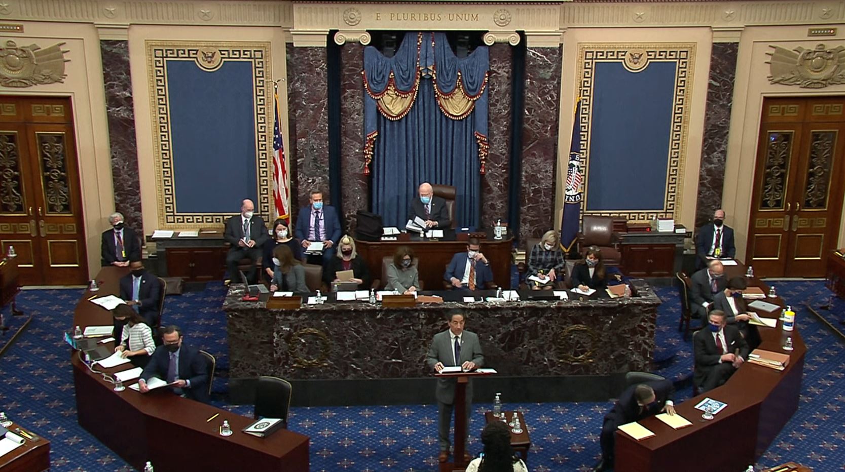 impeachment against donald trump: video of us capitol riot presented in the senate as evidence