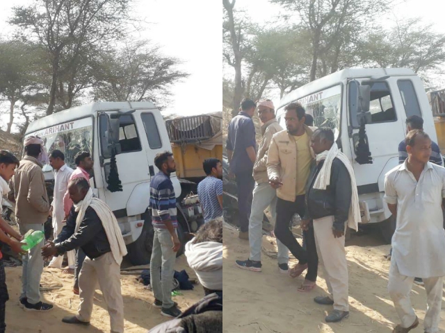 truck and jeep in Suratgarh, Suratgarh news, सड़क हादसा, सूरतगढ़ की खबर, हादसे की खबर, 6 लोगों की मौत