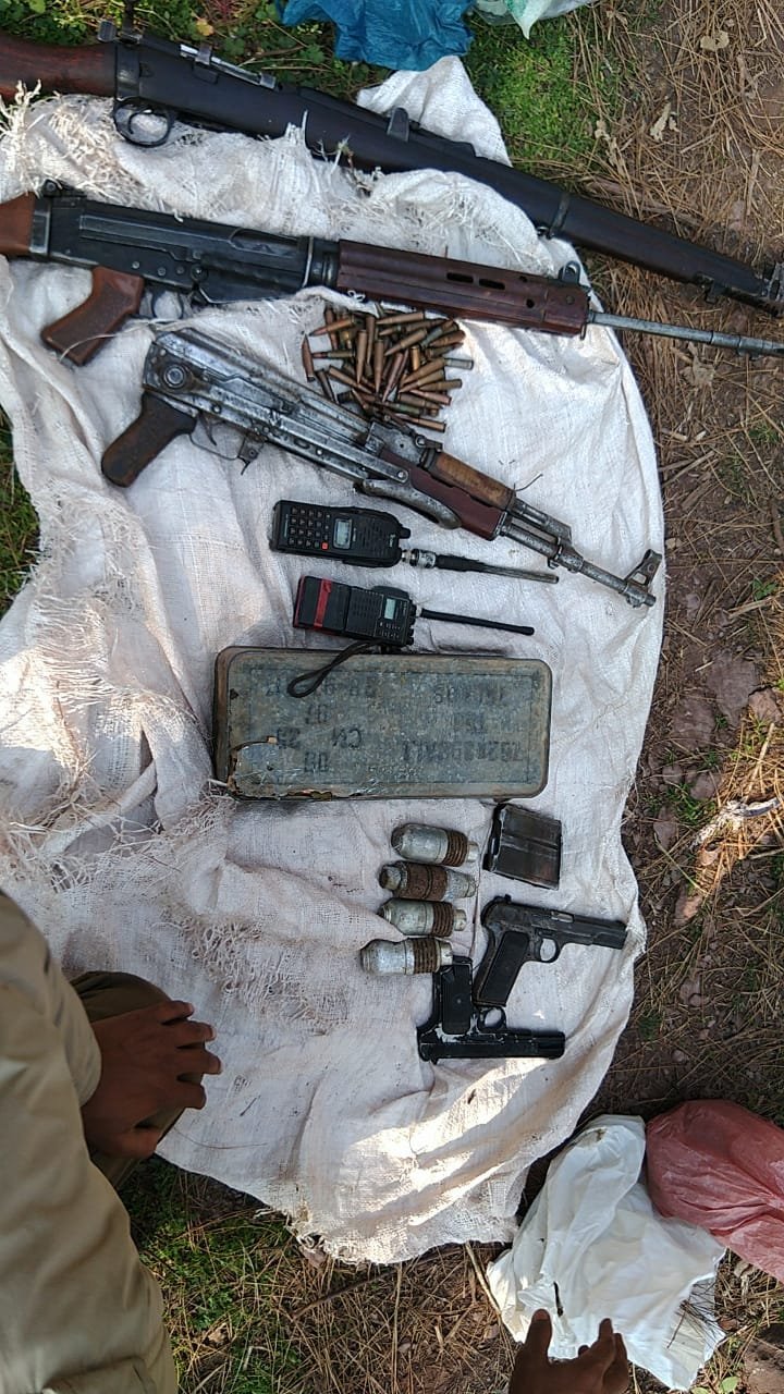 Indian Army and Police jointly recovered cache of weapons, including warlike stores at Reasi District in JK