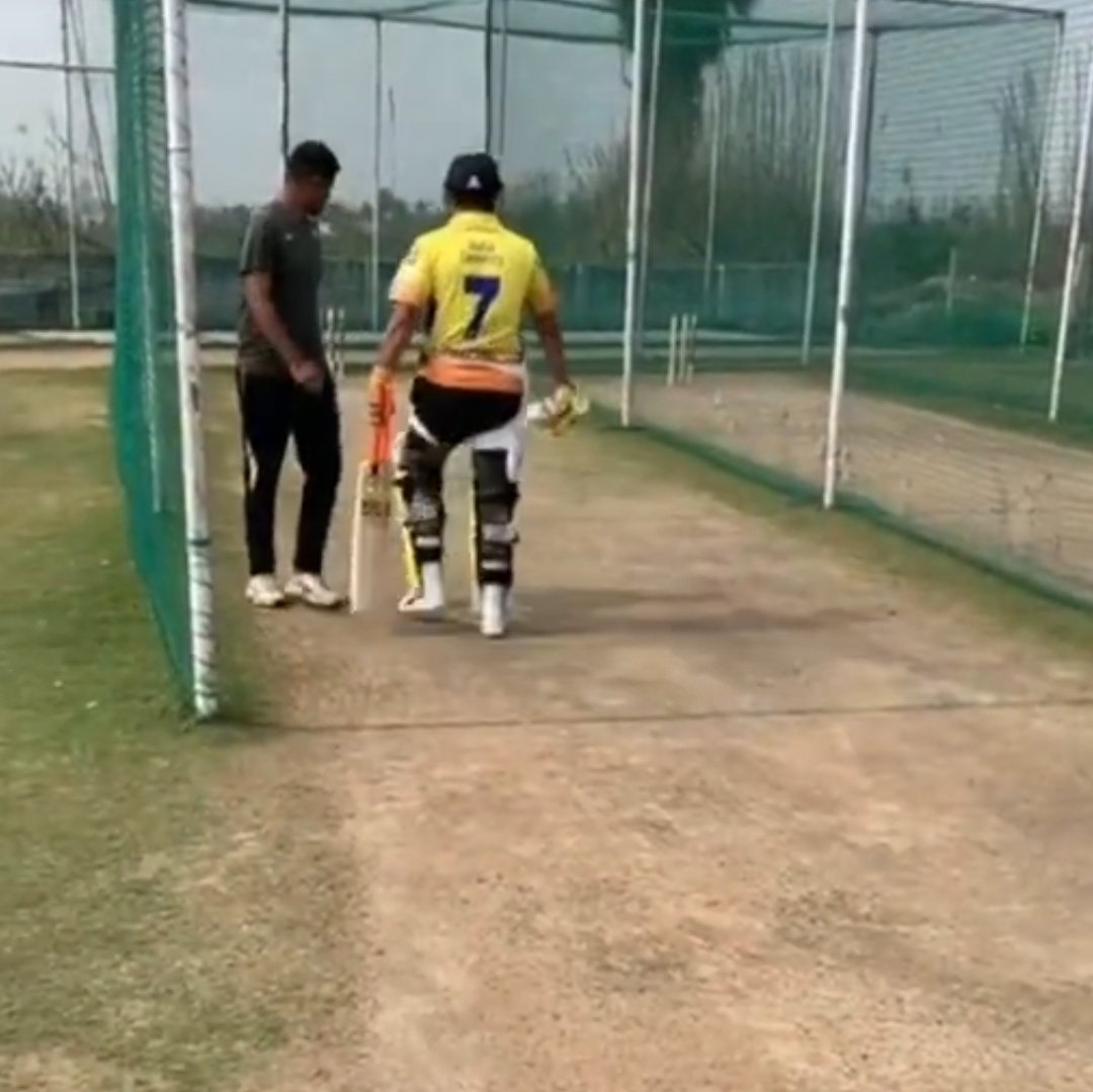 Suresh Raina spotted wearing CSK's 'Jersey No7' while practicing in the nets