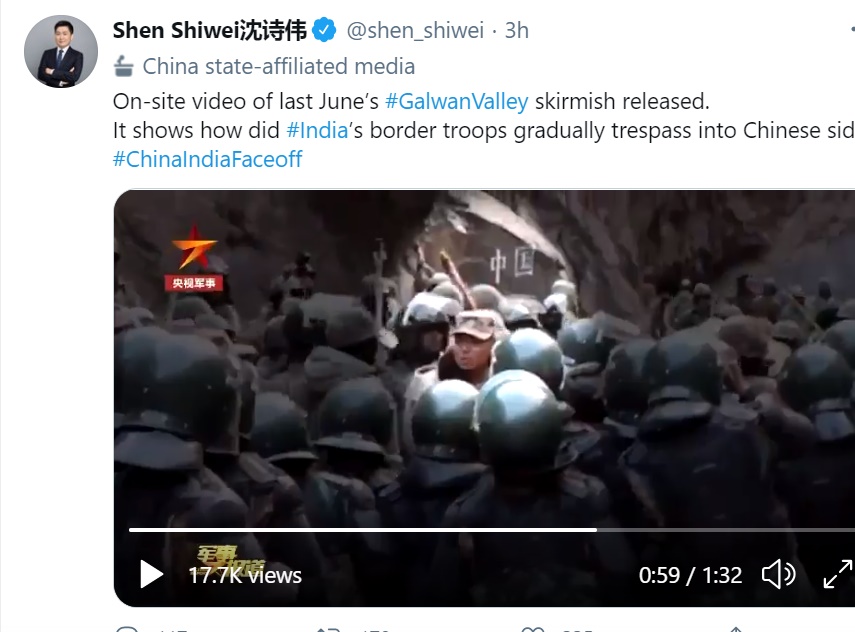 Video Shared by Chinese State-Affiliated Media Shows Galwan Clash