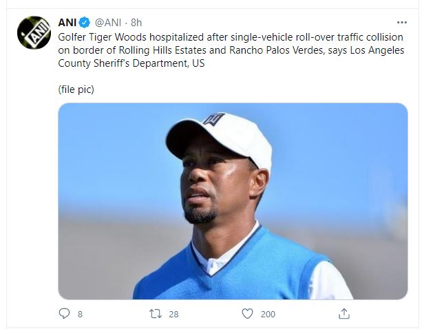 golf legend tiger woods admitted to hospital after car accident