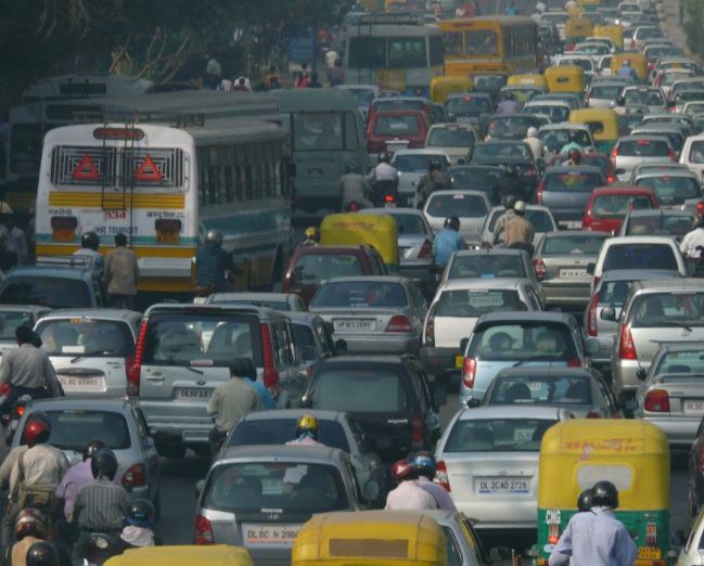 Vehicles crawling on the streets