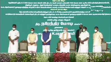 PM Modi inaugurates various projects in TN