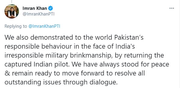 عمران خان نے ایک بار پھر مسئلہ کشمیر پر بات کی