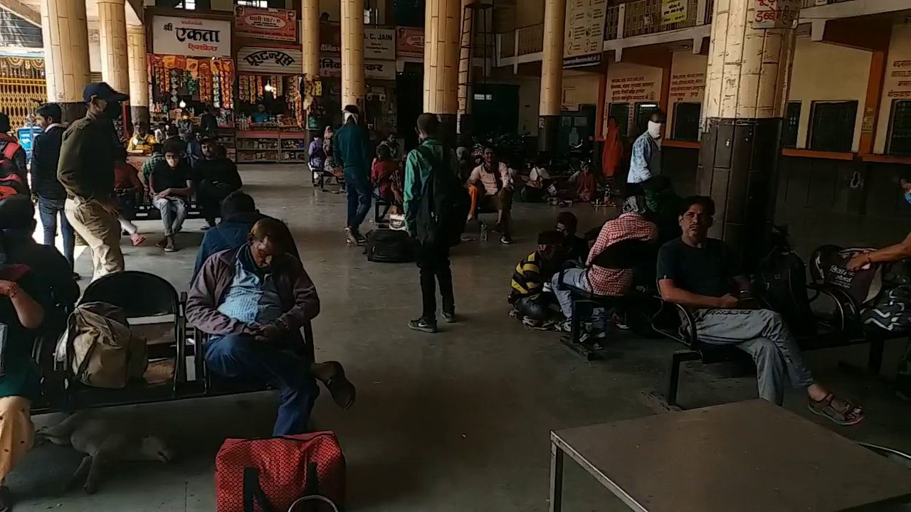 Crowd in public transport due to increased prices of petrol and diesel