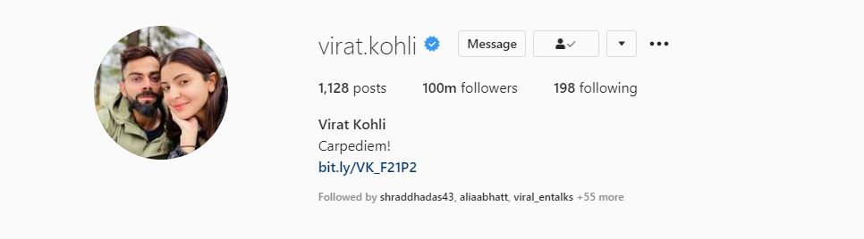 Virat Kohli Becomes First Indian to Breach 100-Million Followers on Instagram