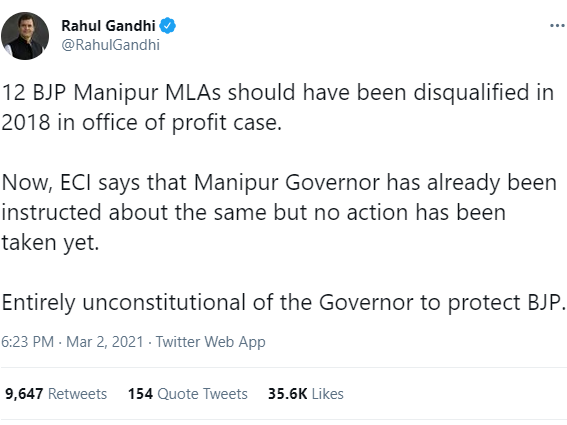 Rahul Gandhi tweets