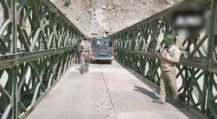 BRO opens new bailey bridge to vehicle traffic over Rishiganga