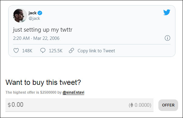 What's in Jack Dorsey first tweet