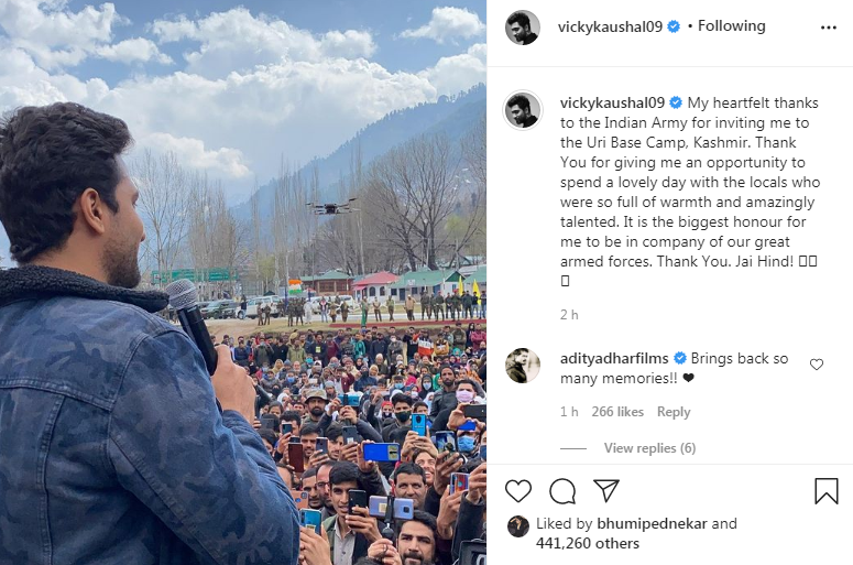 Vicky Kaushal spends his Sunday at Uri Base Camp