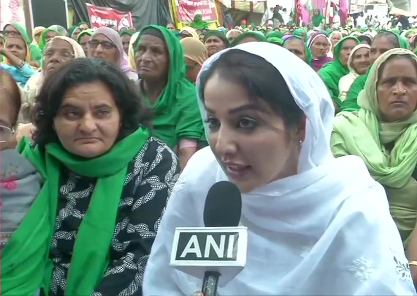 Women from Punjab and Haryana join protesting farmers in Tikri on the Delhi-Haryana border