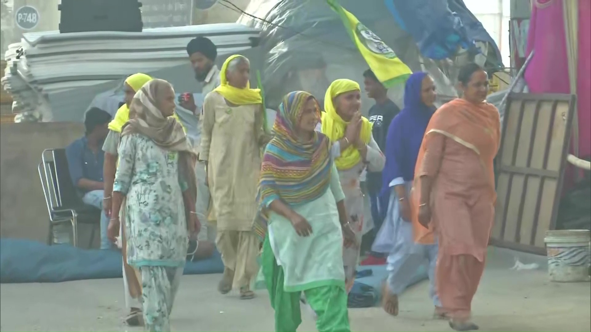 Women from Punjab and Haryana join protesting farmers in Tikri on the Delhi-Haryana border