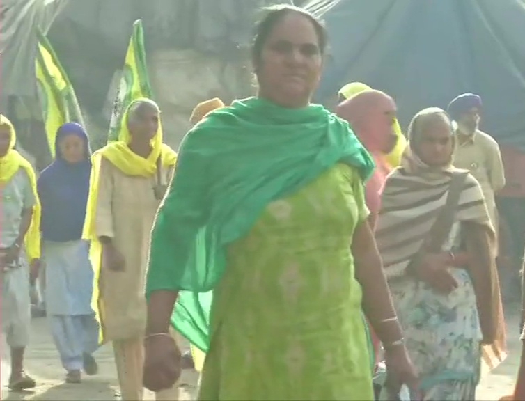 Women from Punjab and Haryana join protesting farmers in Tikri on the Delhi-Haryana border