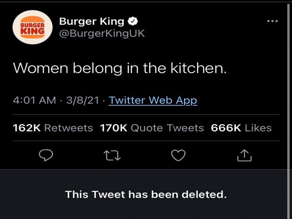 Burger King UK tweet