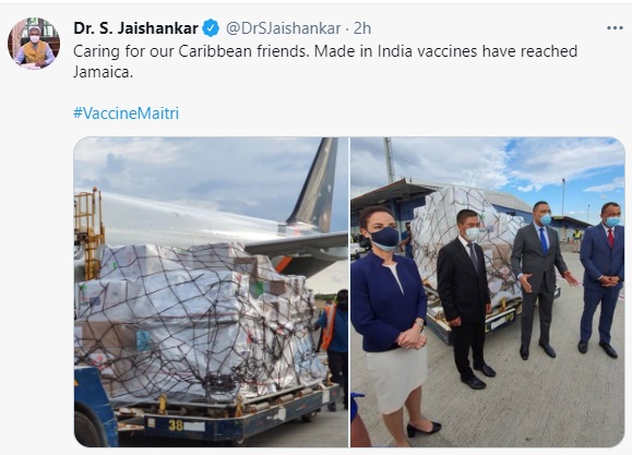 Made-in-India COVID-19 vaccines reach Jamaica