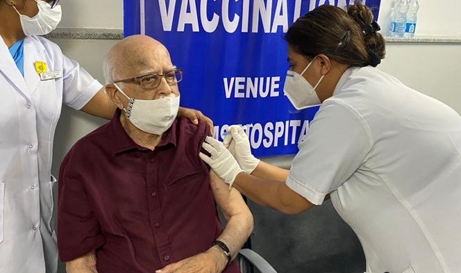 First voter of the country got the coronavirus vaccine