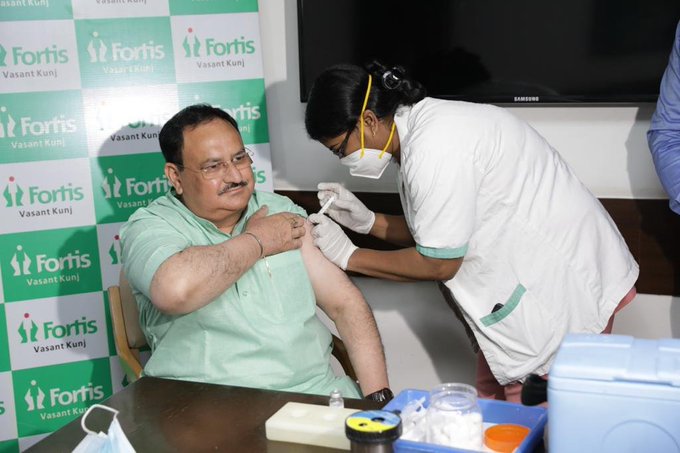 First voter of the country got the coronavirus vaccine