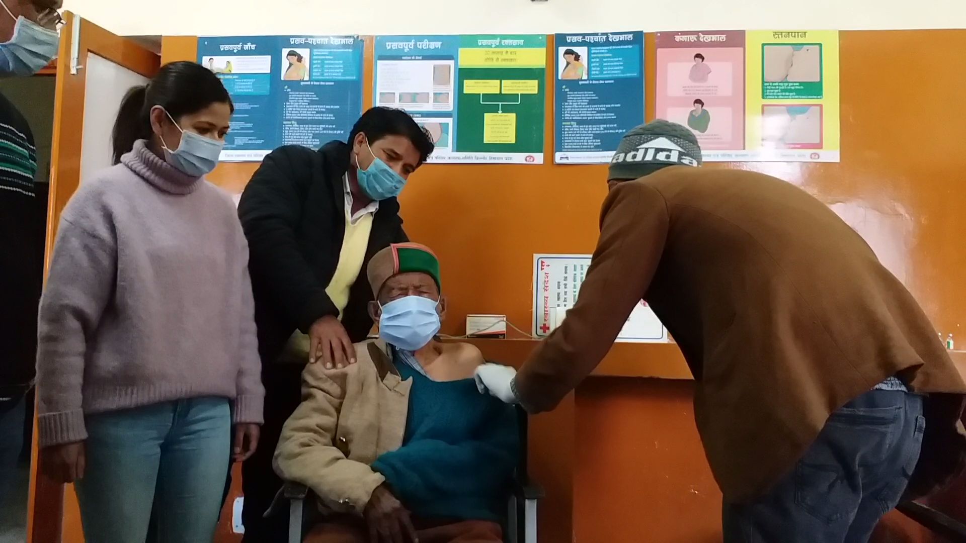 First voter of the country got the coronavirus vaccine