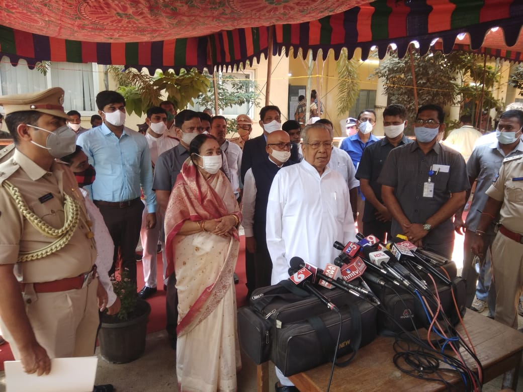 overnor bishwa bhushan casted his vote