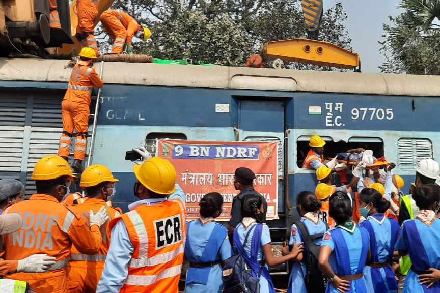 train accident mock drill