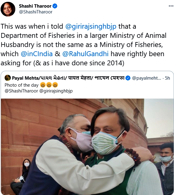 Shashi Tharoor's retweet