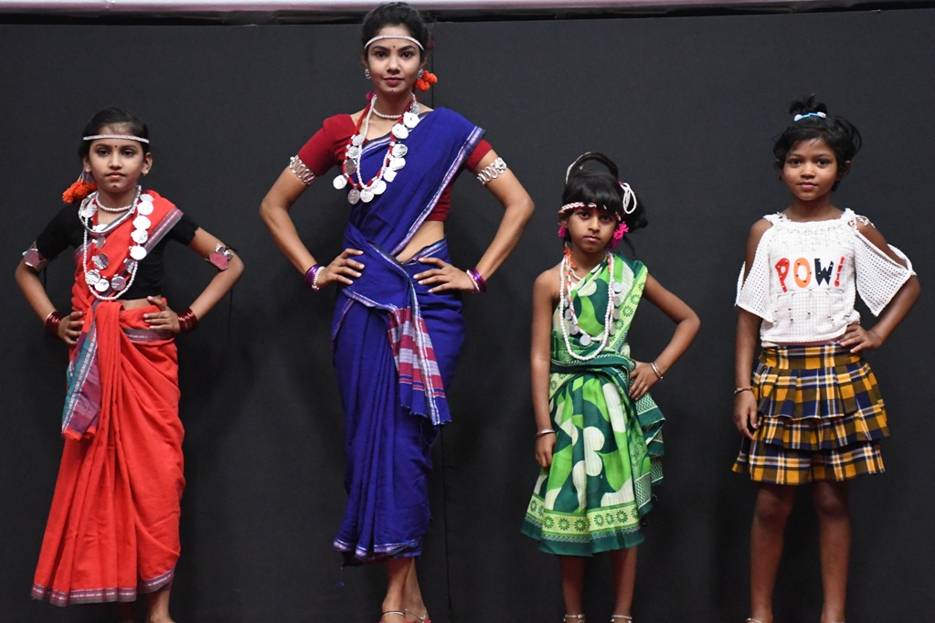 Models ramp walk in traditional costumes