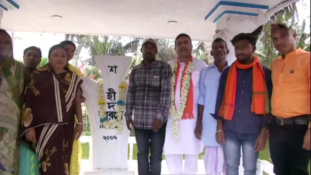 Before filing nomination, Suvendu Adhikari offers puja at Janakinath Temple