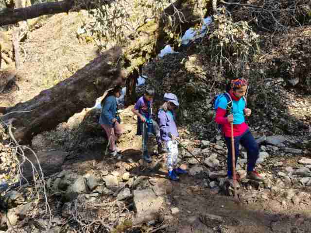 children scale kedarkantha peak