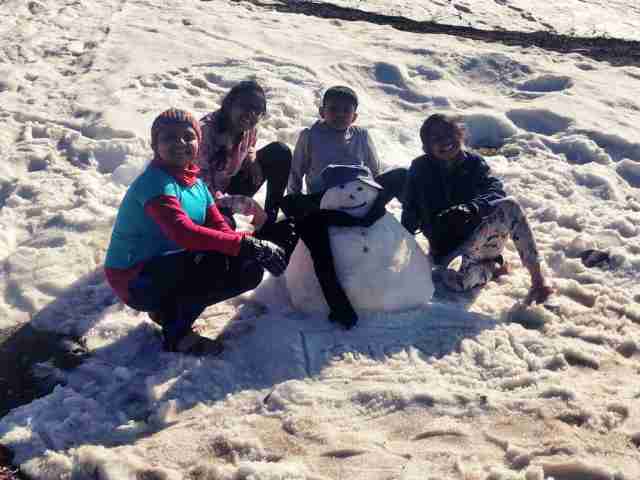 children scale kedarkantha peak