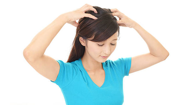 Massage like this can check for hair problems