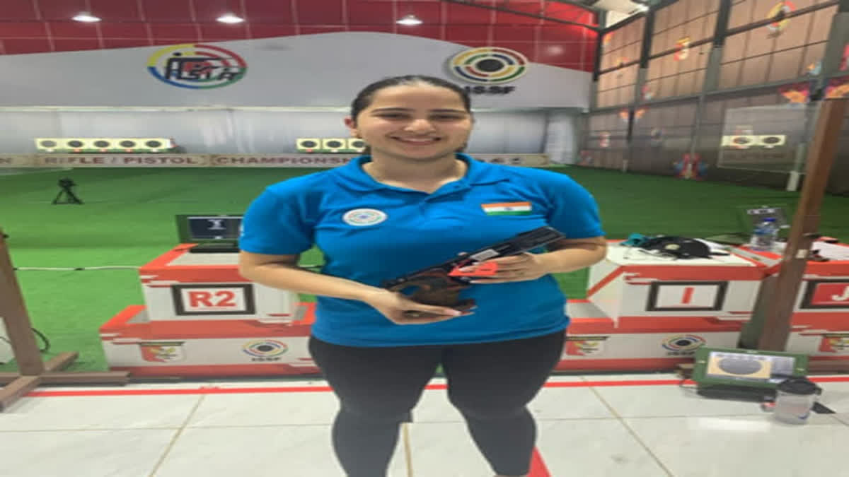 Rhythm Sangwan brought a moment of double delight for the Indian sports fans as she ensured a berth in the Paris Olympics as a result of winning bronze in the women's 25m pistol.