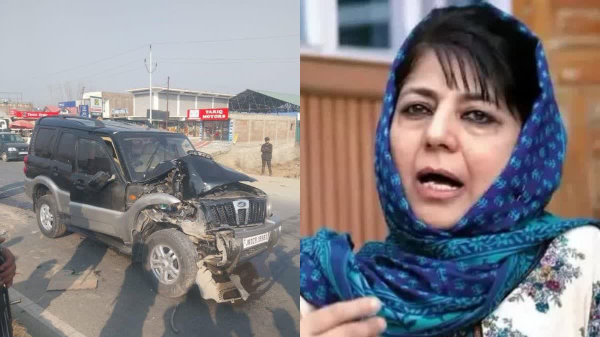 Mehbooba Mufti's car meets with accident