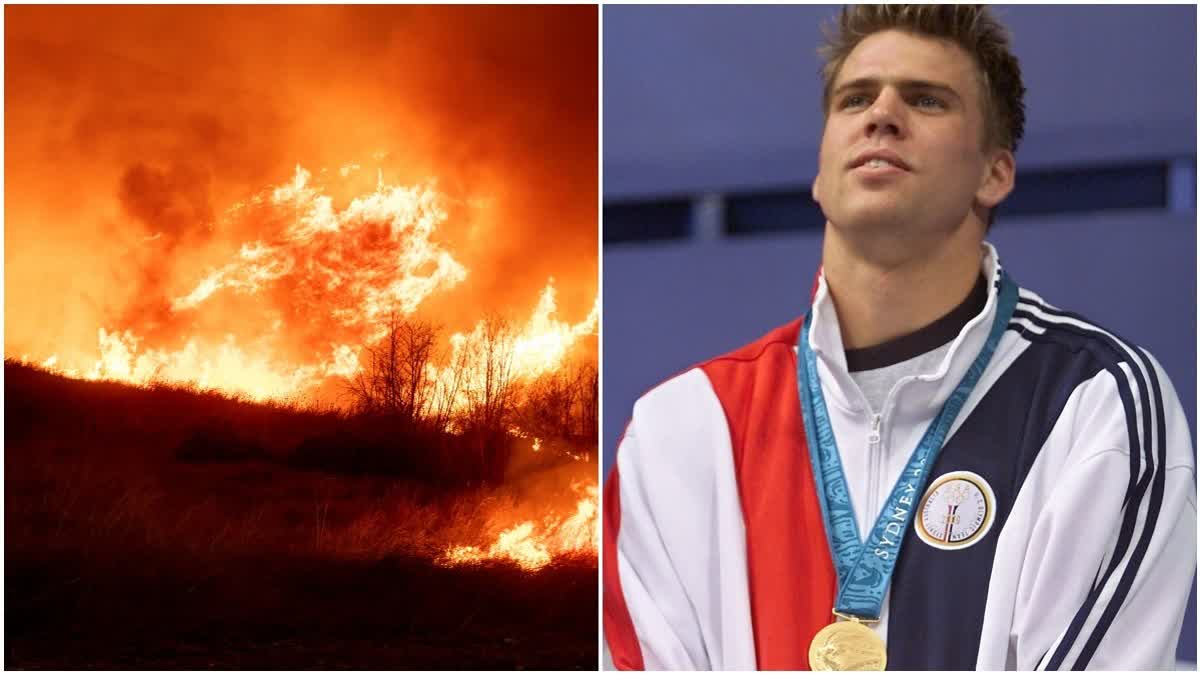 WILDFIRES RAGE IN LOS ANGELES  OLYMPIC MEDALS BURNT IN FIRE  US SWIMMER GARY HALL JR  SWIMMER GARY HALL JR