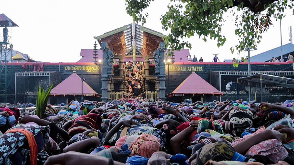 Devotees throng The Sabarimala Sree Dharma Sastha Temple in Pathanamthitta to offer prayers