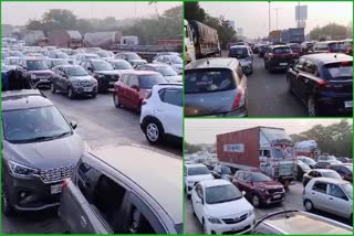 Huge Traffic jam At Hyderabad Vijayawada Highway