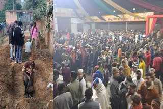 The bodies of five of a family killed at their rented house in Lisadi Gate Police Station area of Meerut on Thursday night, were buried after postmortem on Friday