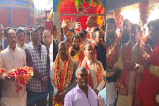 BJP leader Raghubar Das offered prayers at Maa Chinmastike Mandir in Ramgarh