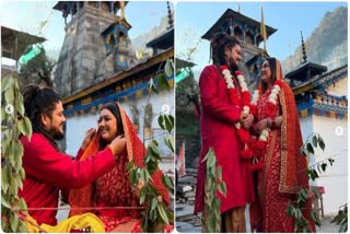 singer hansraj raghuwanshi ties knot with komal saklani in triyuginarayan mandir in rudraprayag