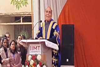 Rajnath Singh at the IIMT University in Meerut on Saturday