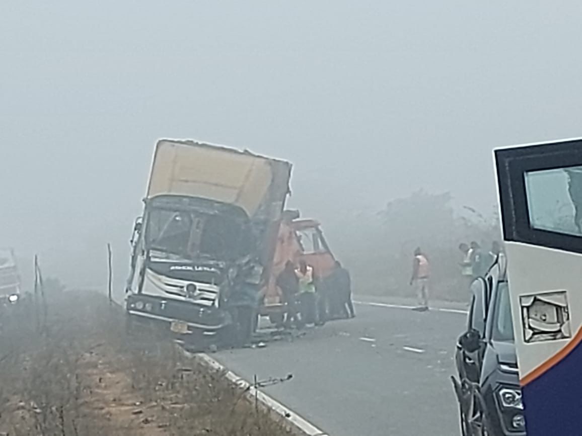 Shivpuri Accident due dense fog