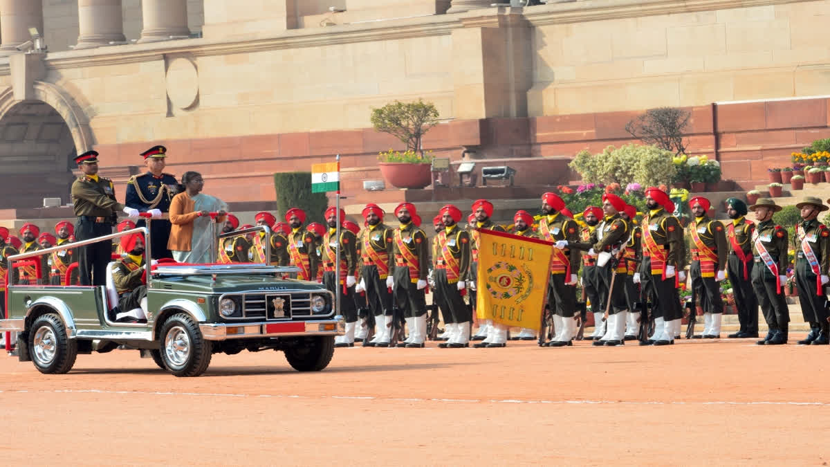 President Droupadi Murmu Attends Ceremonial Change-Over of Army Guard Battalion