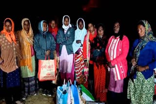 Women Protest In Heavy Rain