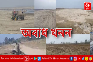 Illegal sand mining in Burai River