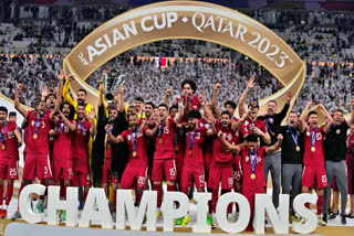 Akram Afif scored a hat trick of penalties to power Qatar to clinch back-to-back Asian Cup title in a nail-biting final encounter by 3-1 against formidable Jordan on Saturday. The forward struck in the first half of the final and then twice after the break at Lusail Stadium to finish as the tournament's leading scorer with eight goals.