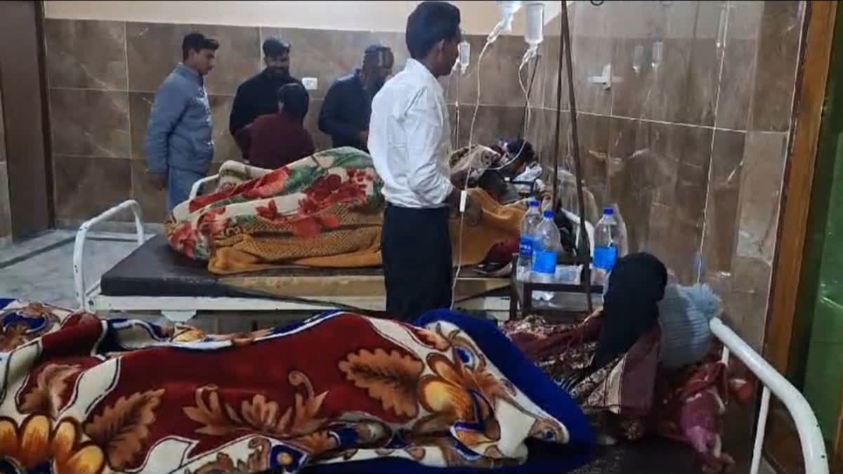 The patients undergoing treatment at a hospital in Moradabd.