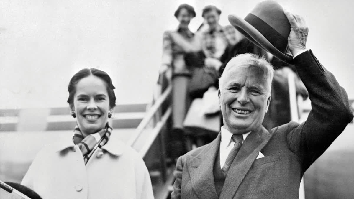 Charlie Chaplin with Oona O'Neill