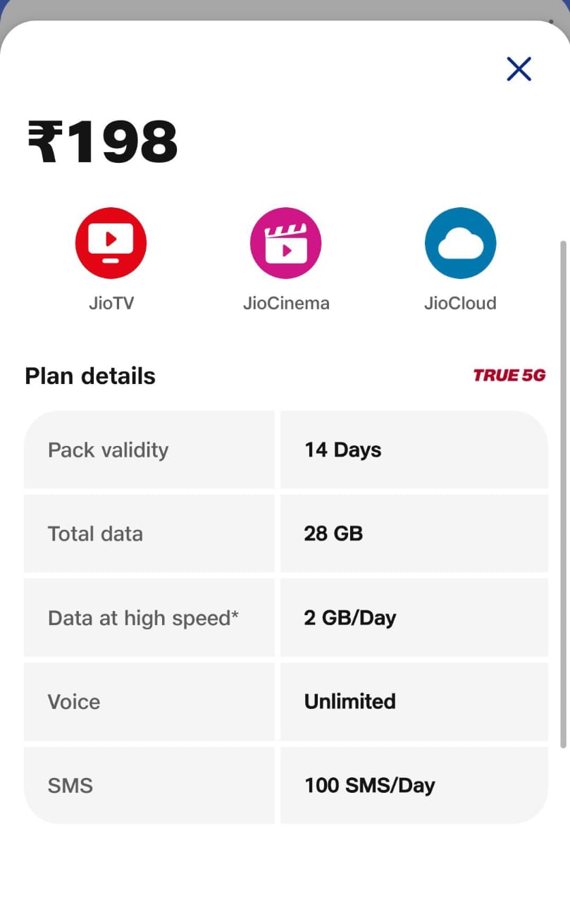 JIO RECHARGE PLAN