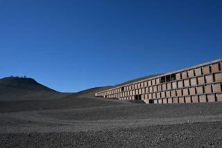 View of the residence for astronomers working at the European Southern Observatory's (ESO) Paranal Observatory, on Paranal Hill in Chile's Antofagasta Region, in the Atacama Desert some 1150 km north of Santiago, taken on January 27, 2025.